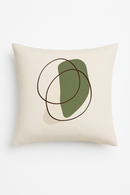 coussin à motif végétal vert pour un intérieur élégant et confortable