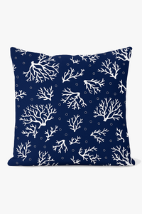 coussin bleu marine géométrique pour canapé ou décoration