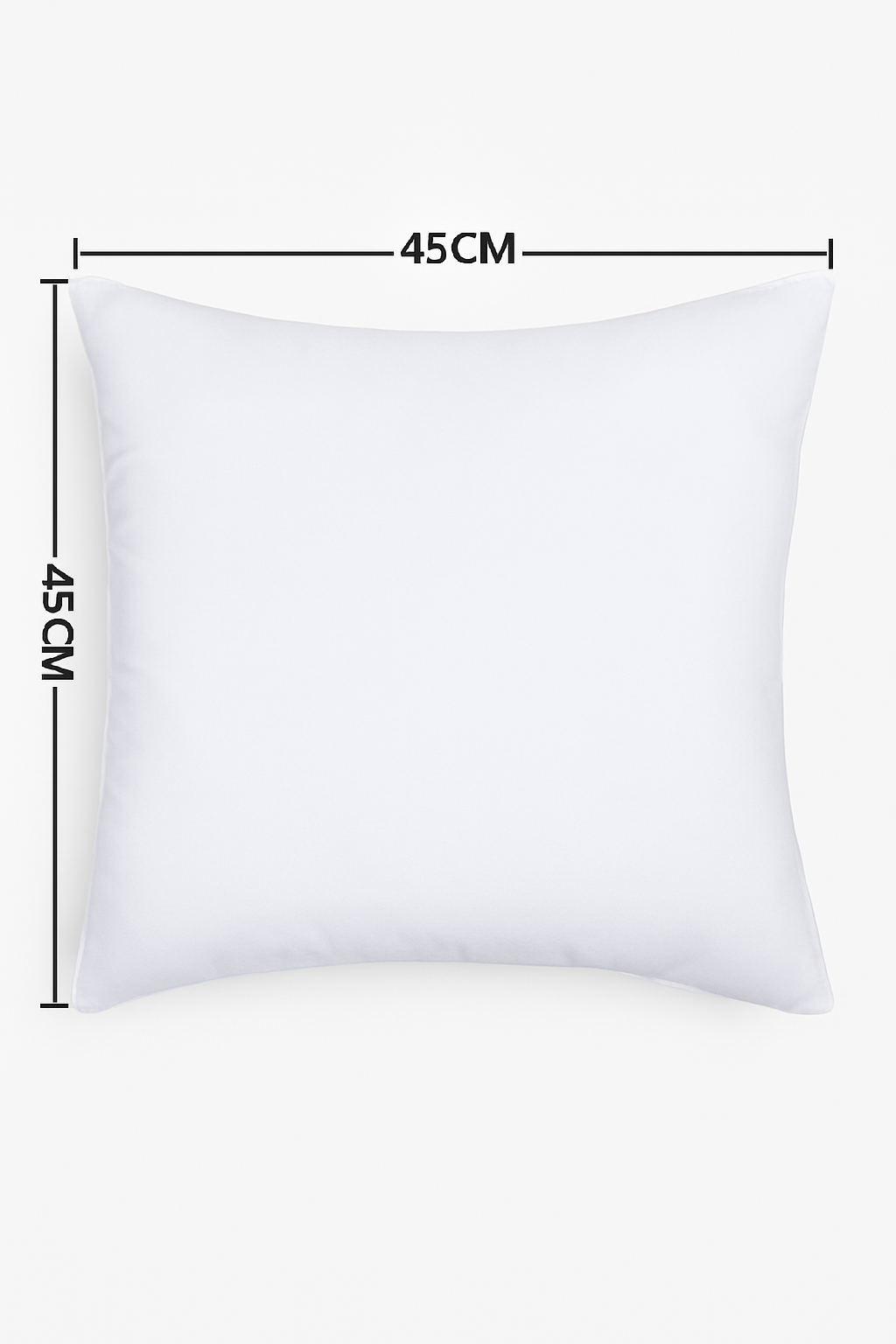 coussin décoratif carré en coton doux 45x45 cm pour lit ou canapé - vue 5 sur 6