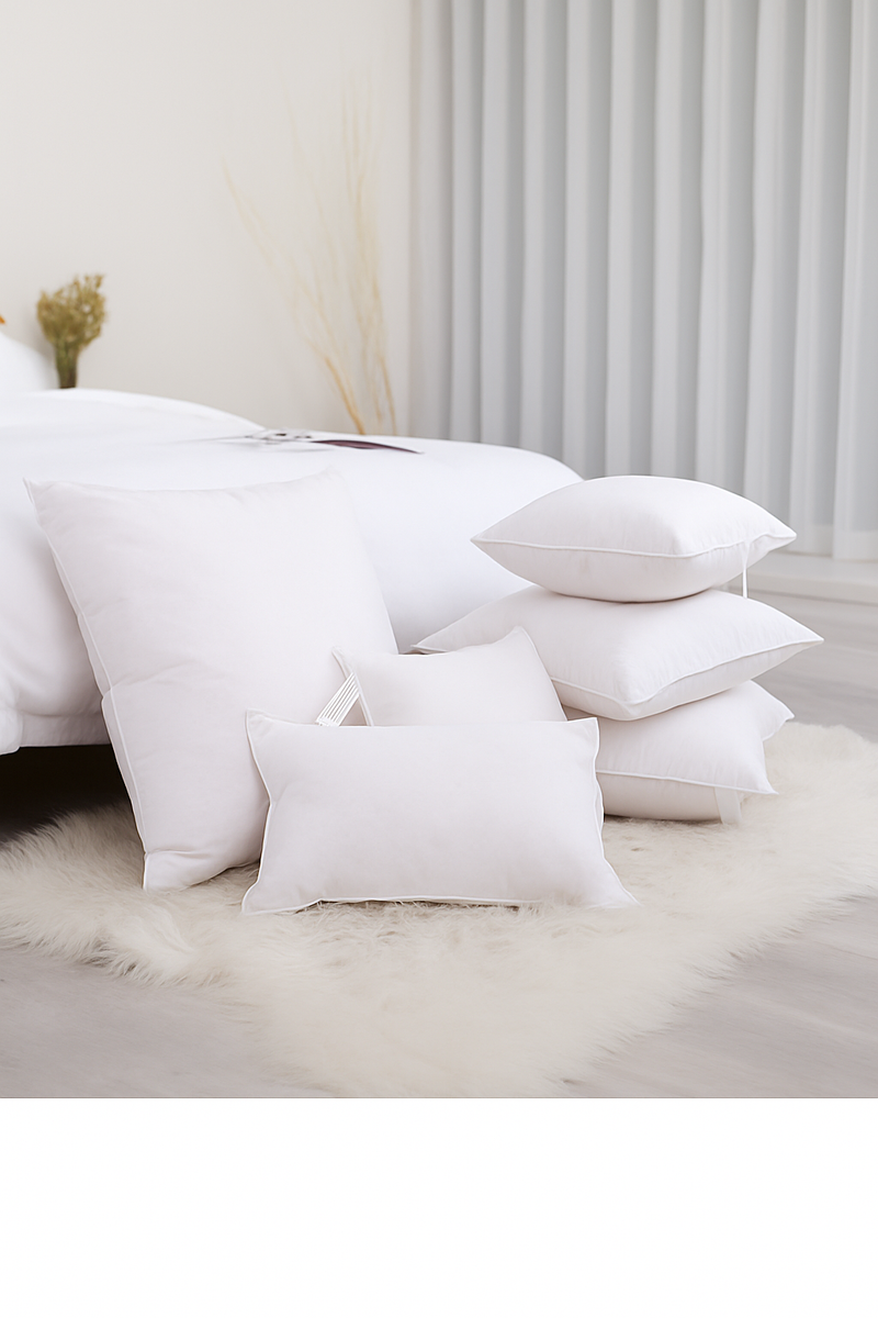 coussin décoratif en duvet d'oie en coton doux