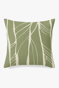 coussin décoratif à motif végétal vert pour canapé