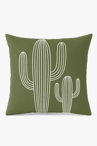 coussin décoratif vert à motif végétal pour un intérieur tendance et confortable