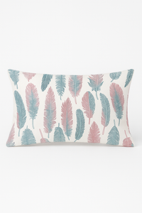 coussin décoratif motif plumes 30 x 50 cm pour intérieur