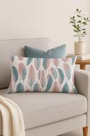 coussin décoratif motif plumes 30 x 50 cm pour intérieur