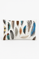 coussin décoratif rectangulaire motif plumes 30x50 cm