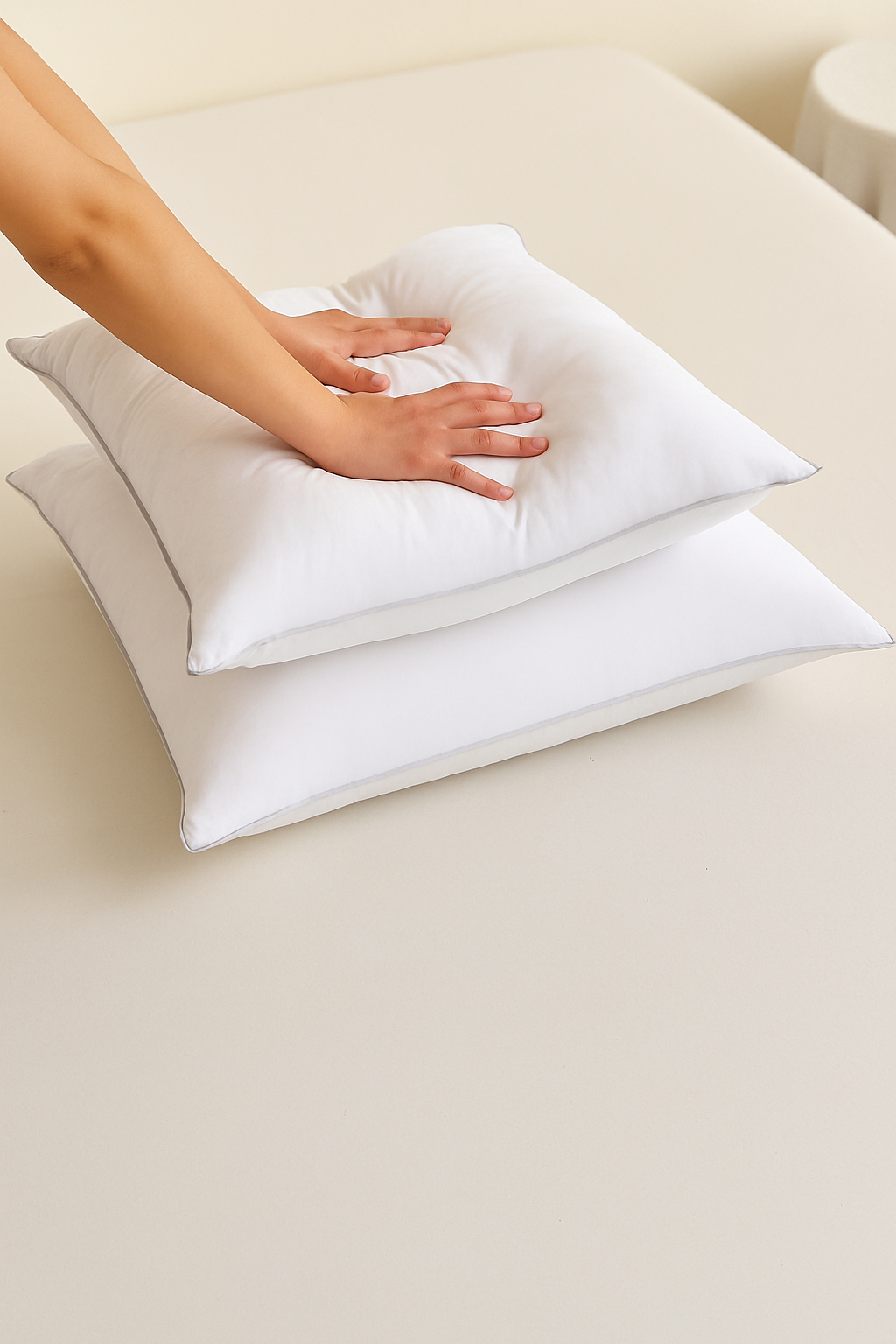 coussin en duvet d'oie hypoallergénique pour un confort optimal - vue 5 sur 8