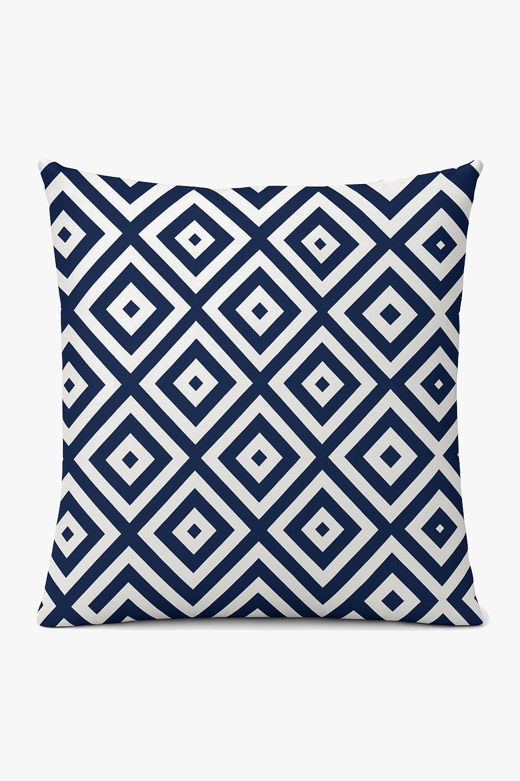 coussin géométrique bleu marine pour décoration intérieure