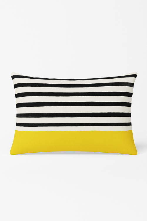 coussin lombaire motif géométrique abstrait réversible élégant