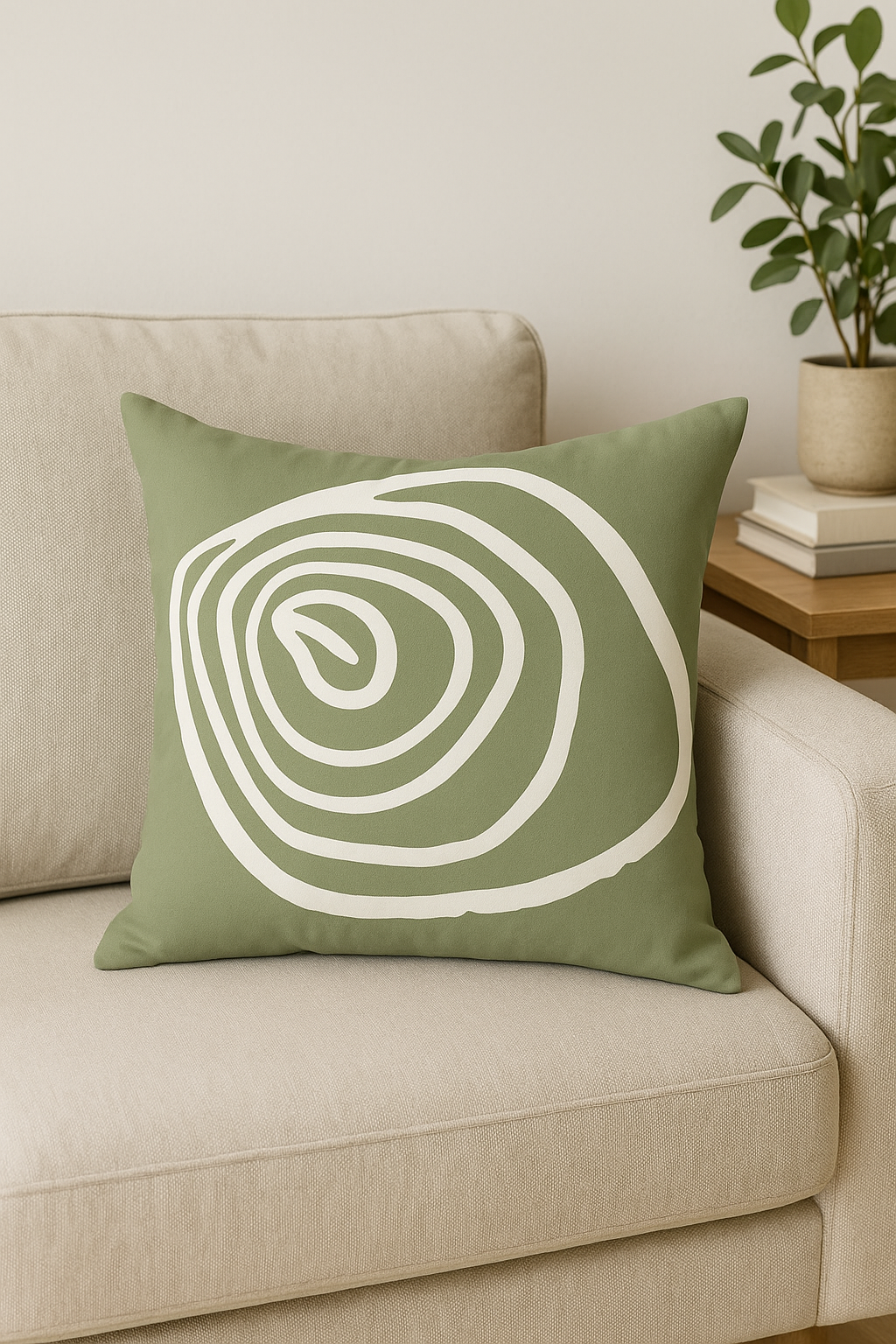 coussin motif plante verte pour décoration intérieure élégante et confortable - vue 3 sur 2