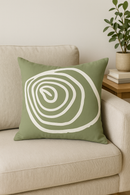 coussin motif plante verte pour décoration intérieure élégante et confortable