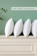 coussins décoratifs blancs moelleux 30x50cm 45x45cm 50x50cm