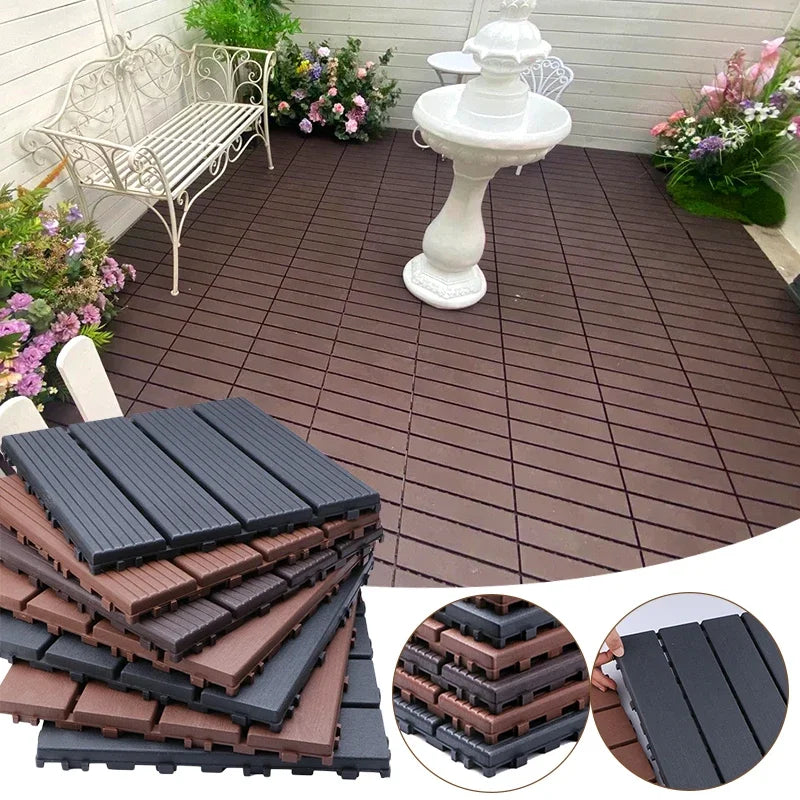Dalle de sol clipsable plastique 30x30 caillebotis exterieur