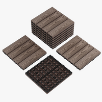 Dalles terrasse clipsables effet bois 30x30 cm