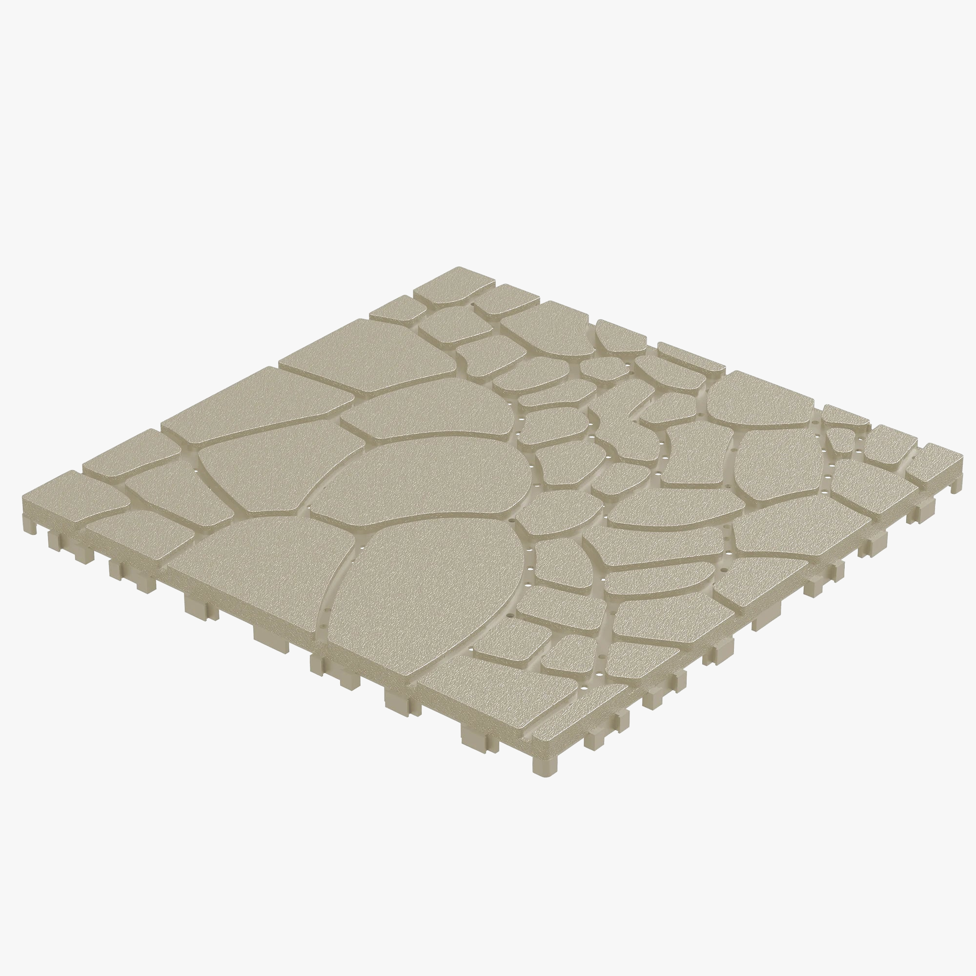 Dalles terrasse emboitables effet pierre 30 cm