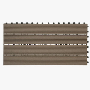 Dalles terrasse wpc emboitables 30x60 6 lames