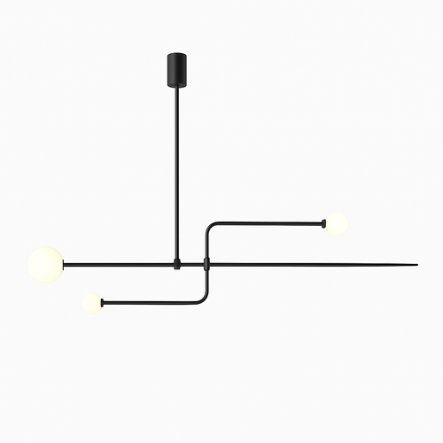 Danmark Geometric Line Chandelier Nordic Arc Suspension Lamp Ceiling Hanging Fxiture for Living Room,Dining Room - vue 2 sur 14