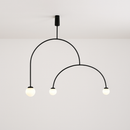 Danmark Geometric Line Chandelier Nordic Arc Suspension Lamp Ceiling Hanging Fxiture for Living Room,Dining Room