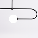 Danmark Geometric Line Chandelier Nordic Arc Suspension Lamp Ceiling Hanging Fxiture for Living Room,Dining Room