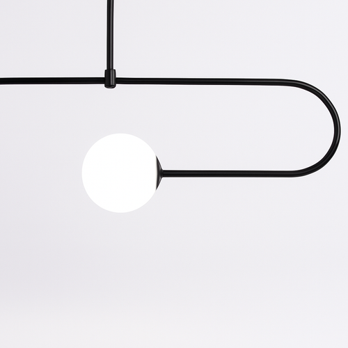 Danmark Geometric Line Chandelier Nordic Arc Suspension Lamp Ceiling Hanging Fxiture for Living Room,Dining Room