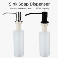 distributeur de savon liquide en acier inoxydable pour cuisine 350 ml