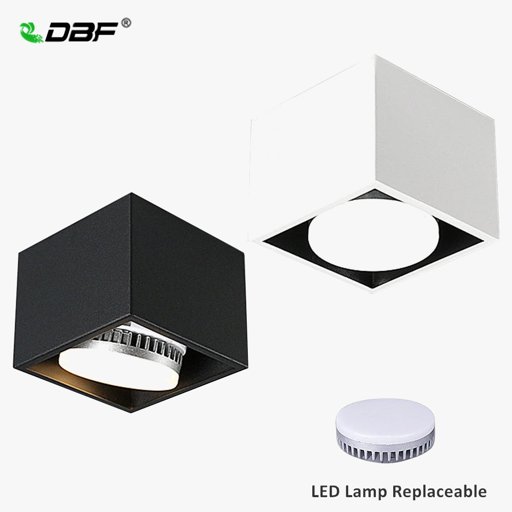 Spot LED montés en Surface lampe GX53 remplaçable rotative moderne LED éclairage intérieur