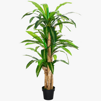 dracaena artificiel avec pot et mousse 66 feuilles