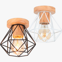 E27 plafonnier fer bois plafonnier nordique moderne Mini lampe pour salon chambre cuisine décoration luminaire