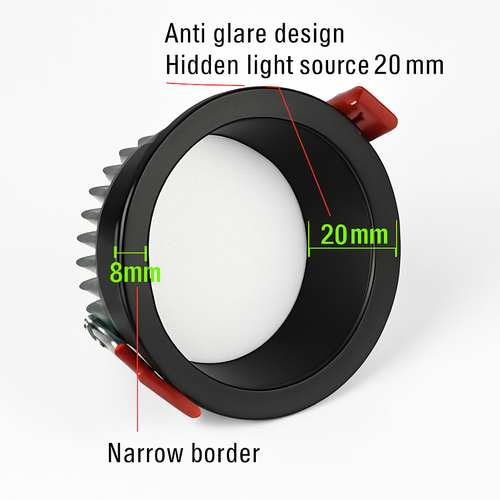 encastré led spot anti-éblouissement aluminium projecteur à intensité variable