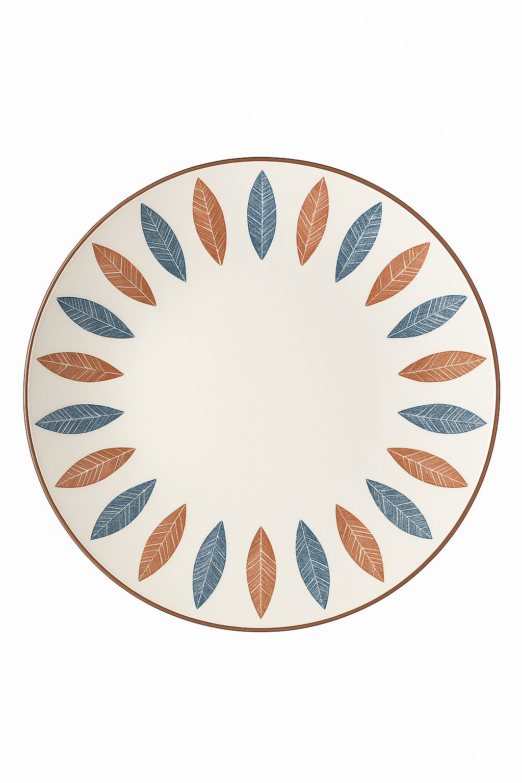 Ensemble 4 assiettes céramique minimalistes rayures 20 cm - vue 3 sur 2