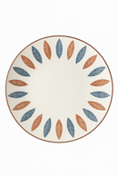 Ensemble 4 assiettes céramique minimalistes rayures 20 cm