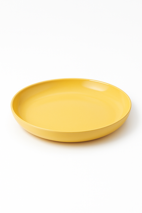 Ensemble 4 assiettes creuses plastique motif ble legeres