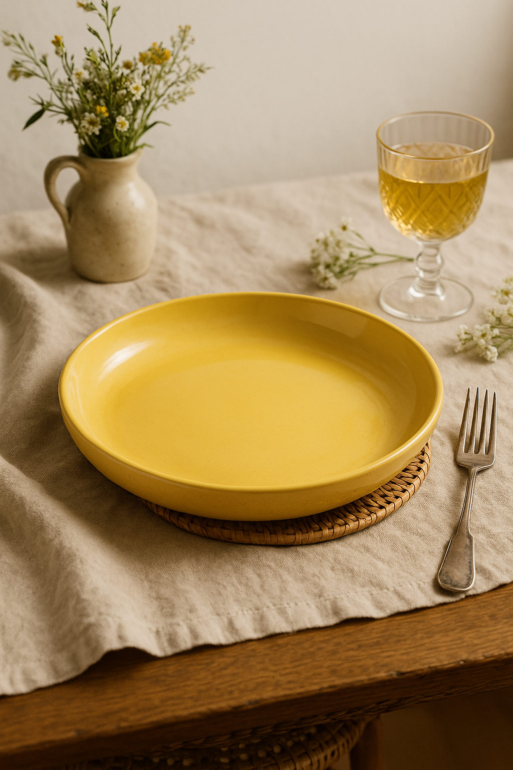 Ensemble 4 assiettes creuses plastique motif ble legeres - vue 3 sur 3