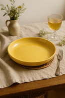 Ensemble 4 assiettes creuses plastique motif ble legeres