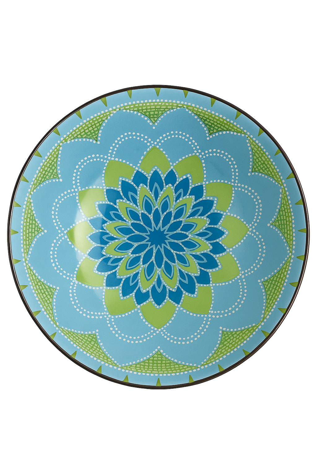 ensemble 4 bols ceramique boheme motifs soupe 20cm - vue 2 sur 2