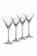 Ensemble 4 verres martini elegants en verre 130ml