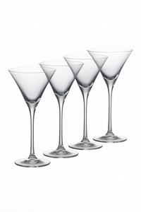 Ensemble 4 verres martini elegants en verre 130ml