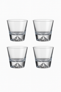 Ensemble 4 verres montagne fuji design neige 310ml