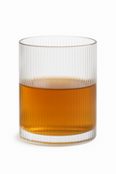 Ensemble 4 verres ondulés style relief verre transparent