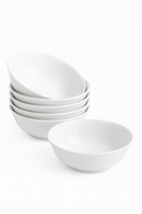 ensemble 6 bols porcelaine elisa 17 cm uni