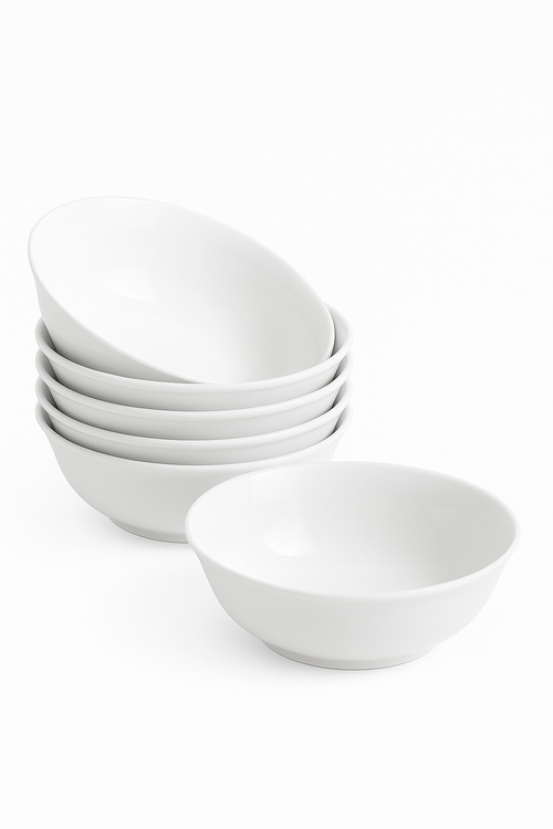 ensemble 6 bols porcelaine elisa 17 cm uni - vue 2 sur 2