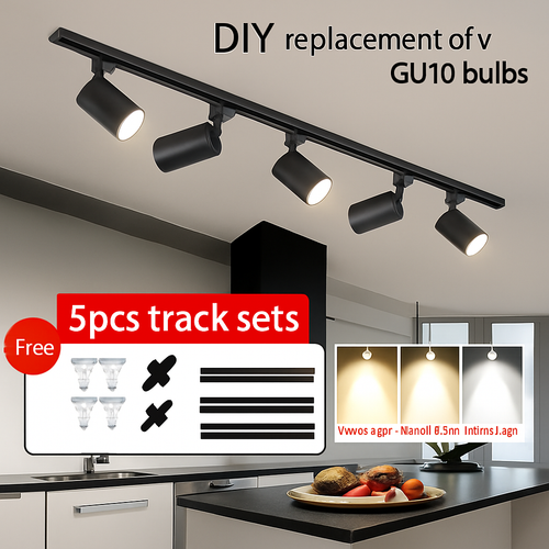ensemble complet de rails d'éclairage à led remplaçable pour intérieur