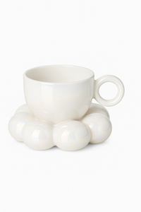 Ensemble tasse ceramique nuage soucoupe fleur style mignon
