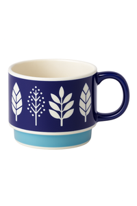 Ensemble tasses café japonaises motif floral rétro céramique
