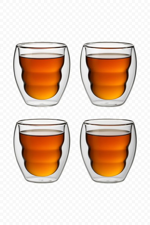 Ensemble tasses expresso double paroi verre 80 ml