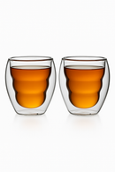 Ensemble tasses expresso double paroi verre 80ml