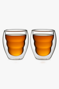 Ensemble tasses expresso double paroi verre 80ml (lot de 2)