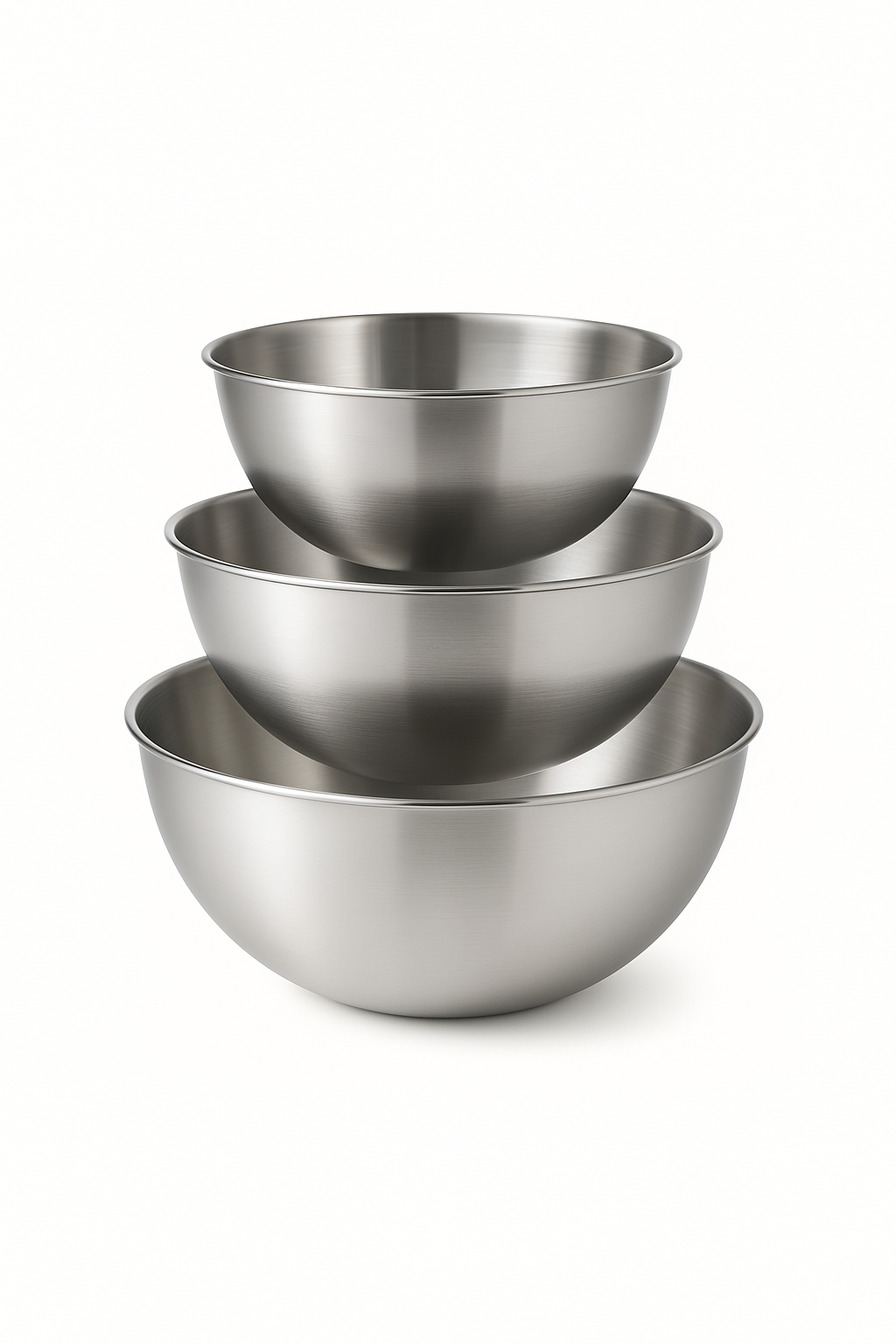 Ensemble trois bols acier inoxydable cuisine multifonction - vue 2 sur 2