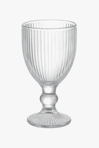 Ensemble verres vin rayés tige courte large ouverture