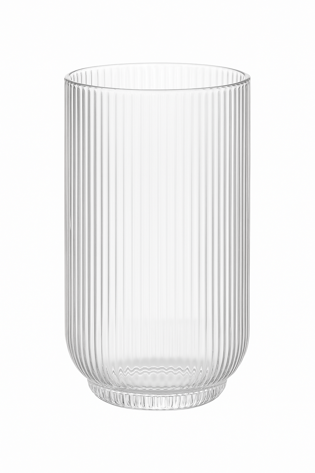 Ensemble verres vin rayés tige courte large ouverture - vue 2 sur 2