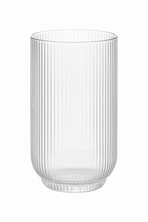 Ensemble verres vin rayés tige courte large ouverture